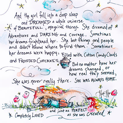 She Dreamed A Universe Unicorn Printable