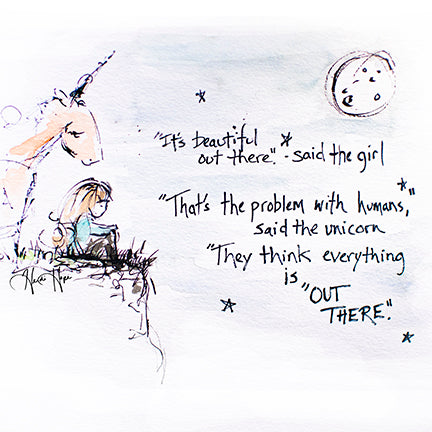 Out There, Unicorn Printable