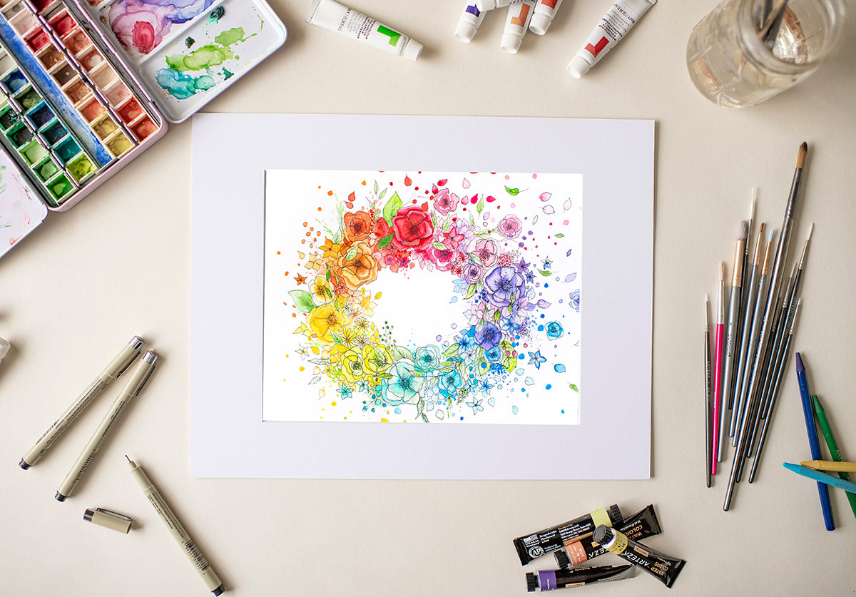 Rainbow Floral - Fine Art Decor
