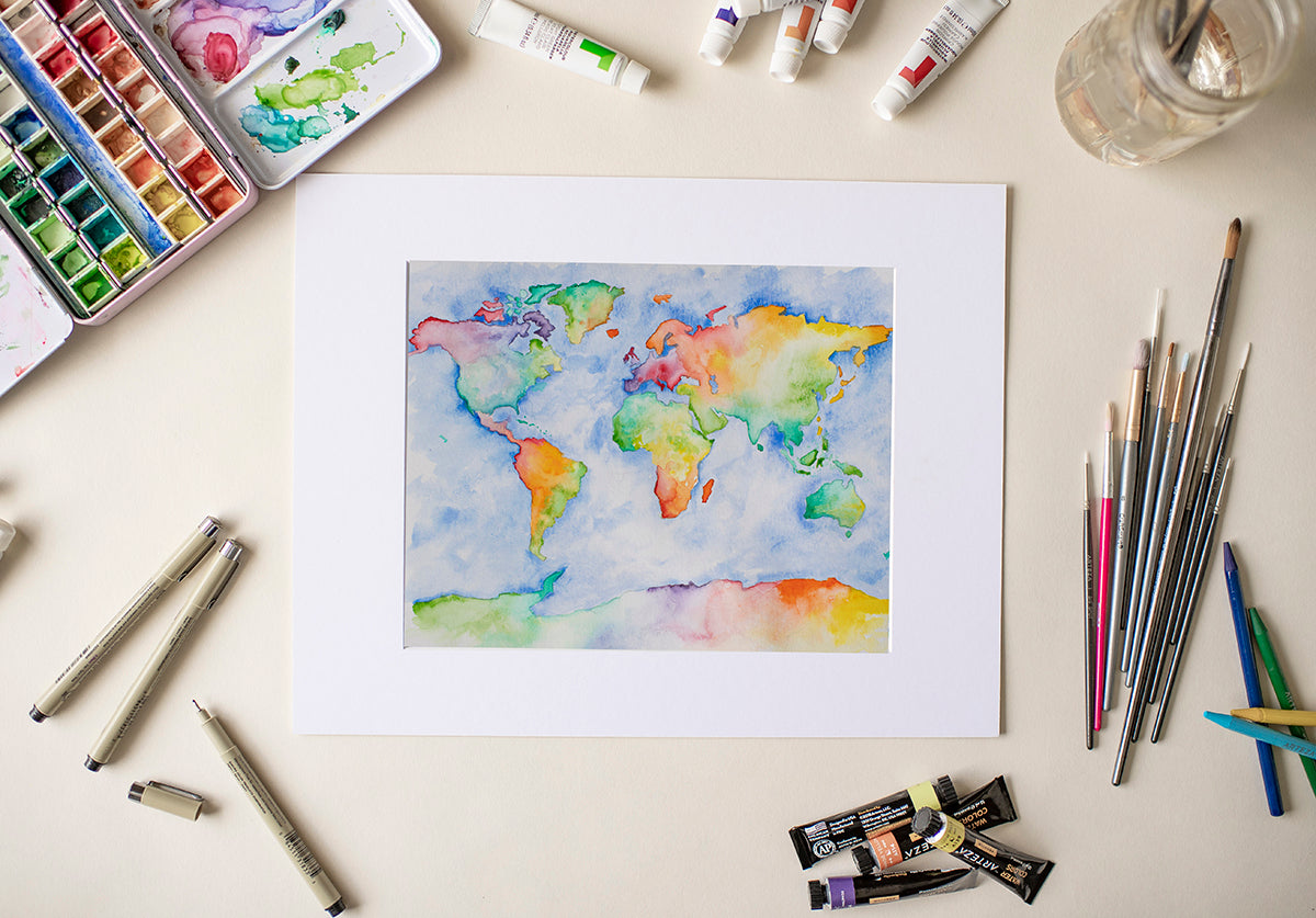 Rainbow Map - Fine Art Decor