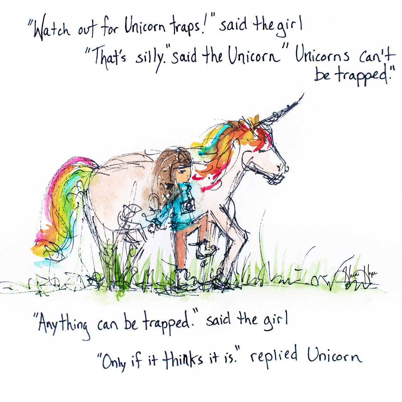 Trapped Unicorn Printable