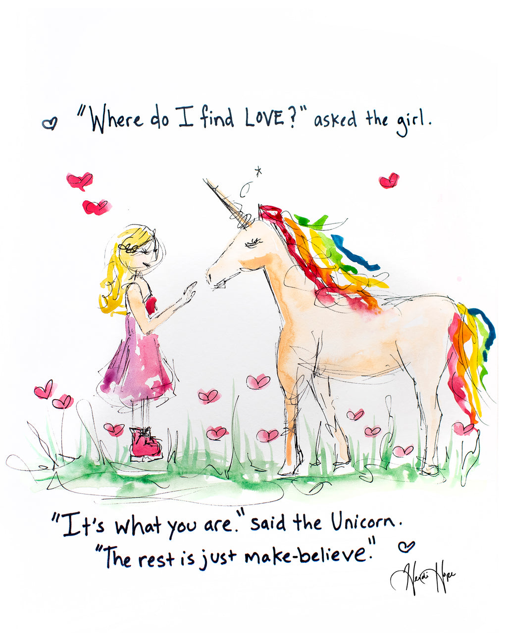 "Where do I find Love?" Unicorn Printable